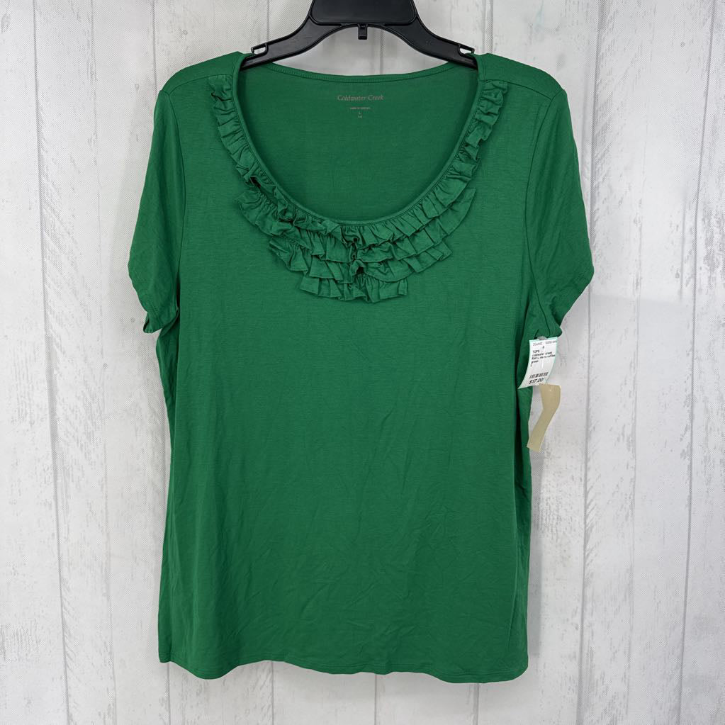 R40 L micro ruffles knit top