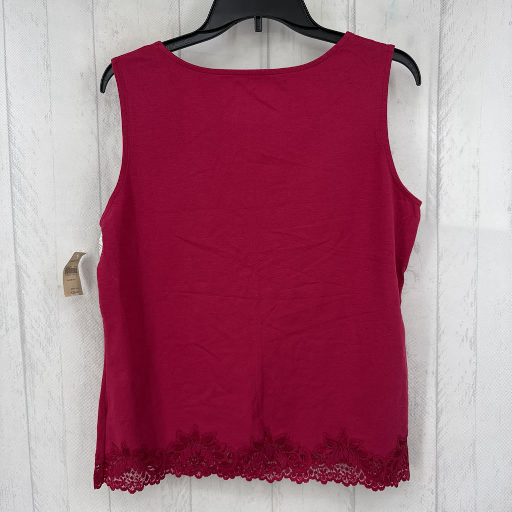 R30 L lace trim tank