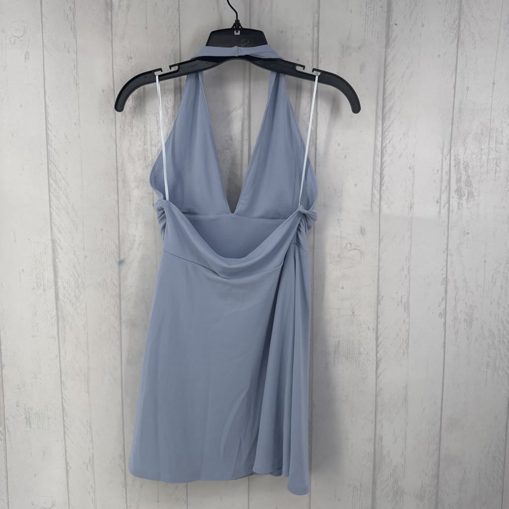 R36 L halter mini dress
