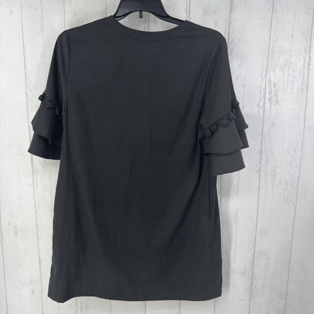 M pom pom s/s v-neck dress