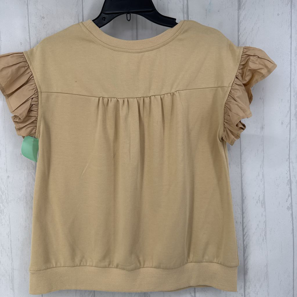 M ruffle slv bow top