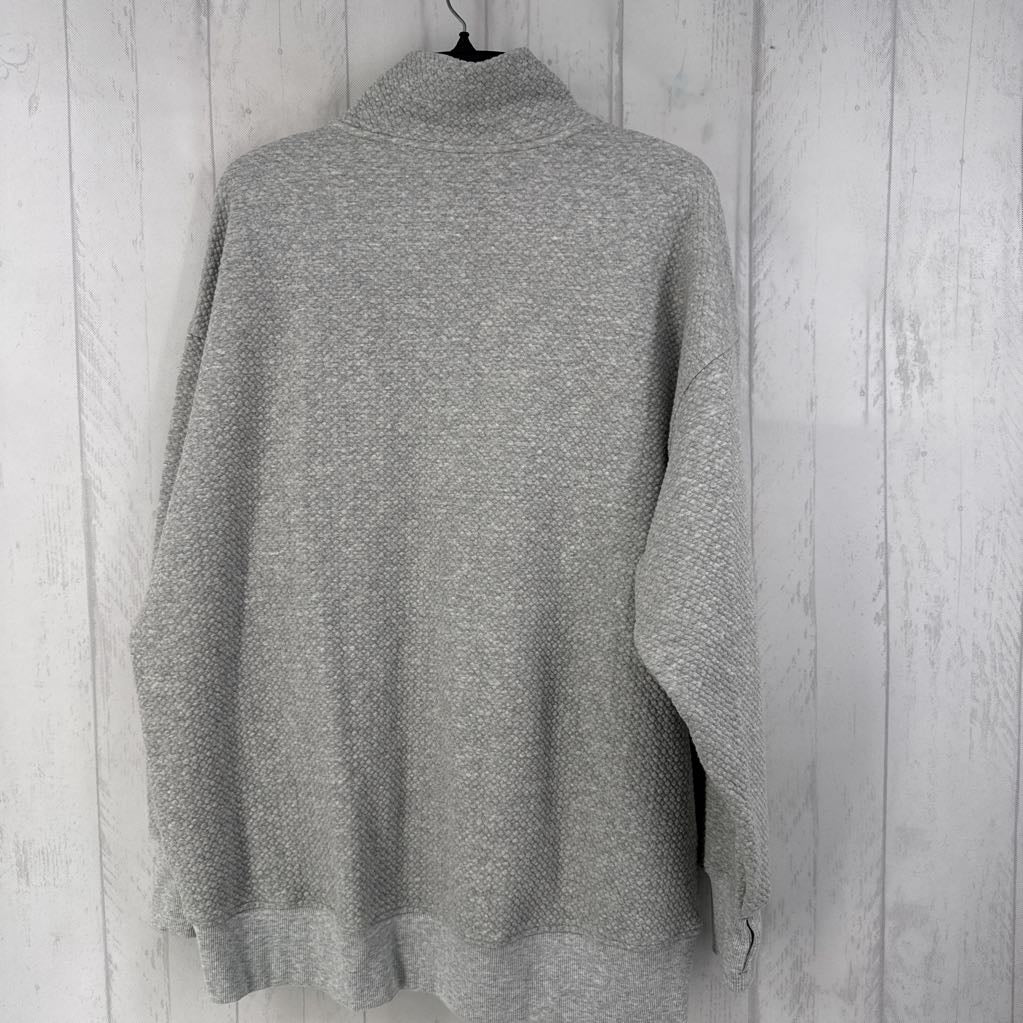 L textured quarter zip pullover