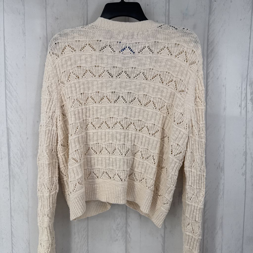 L button front knit cardi