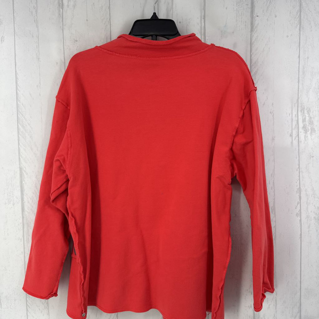 XL mock neck peplum sweatshirt