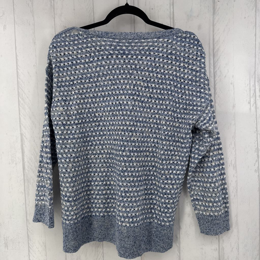 L knit striped sweater