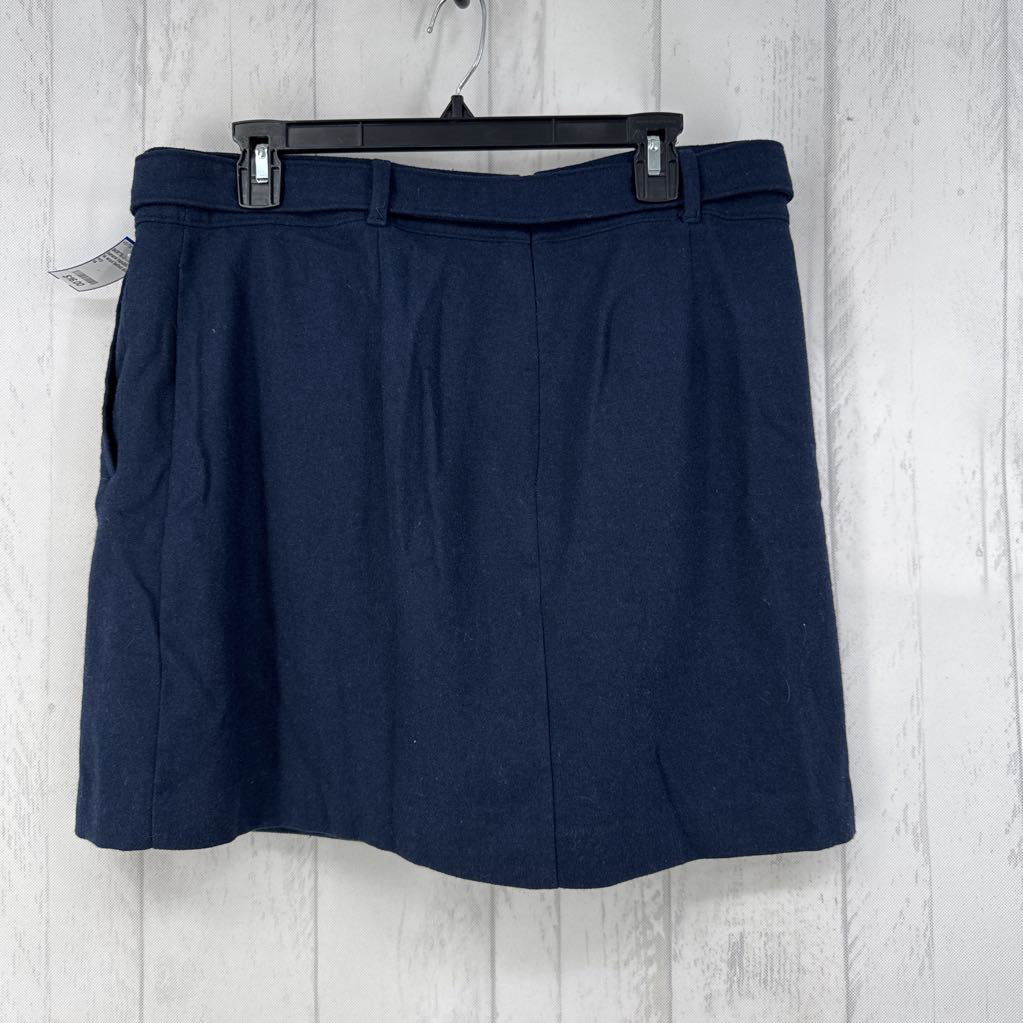 14 wool belted skirt