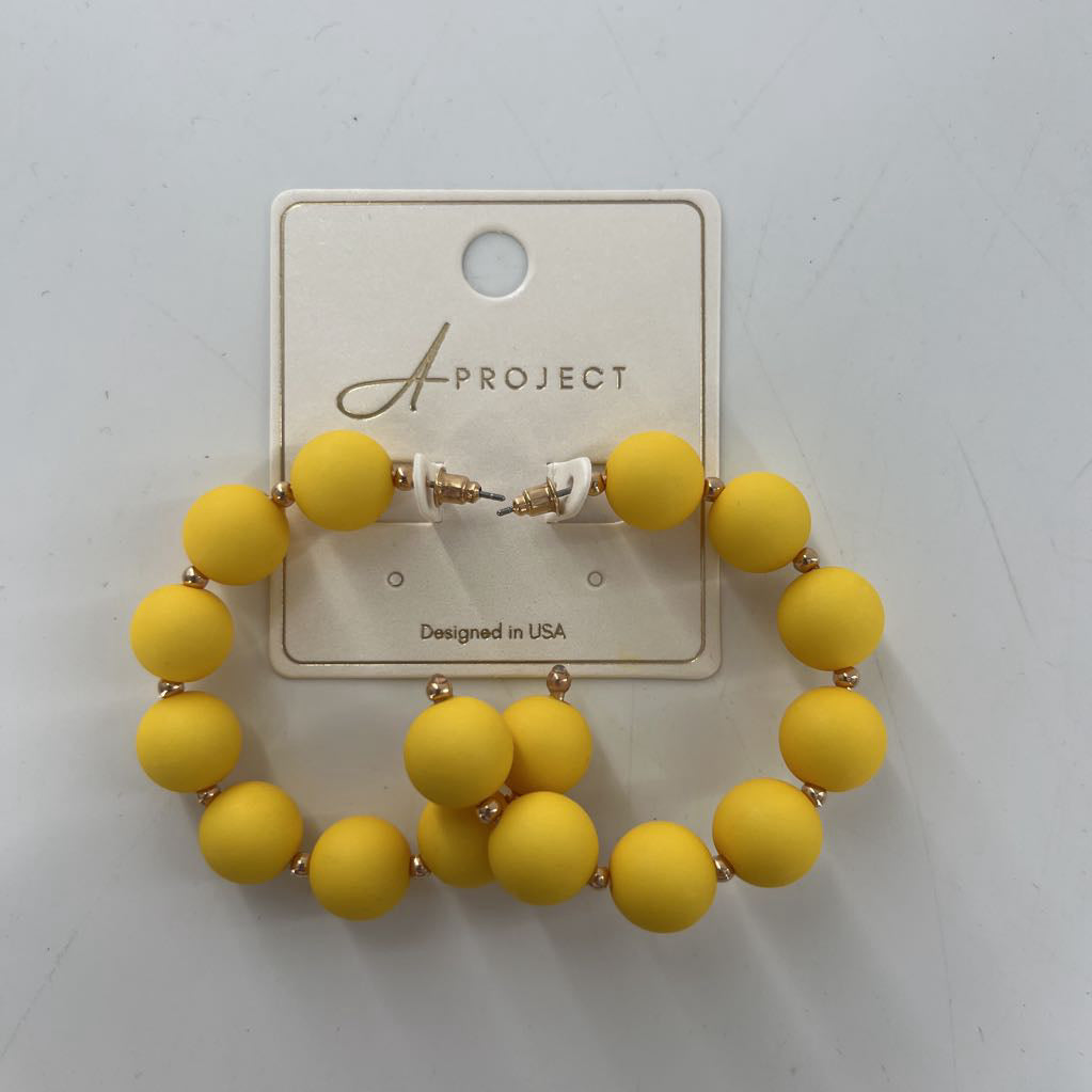 beaded hoop earrings