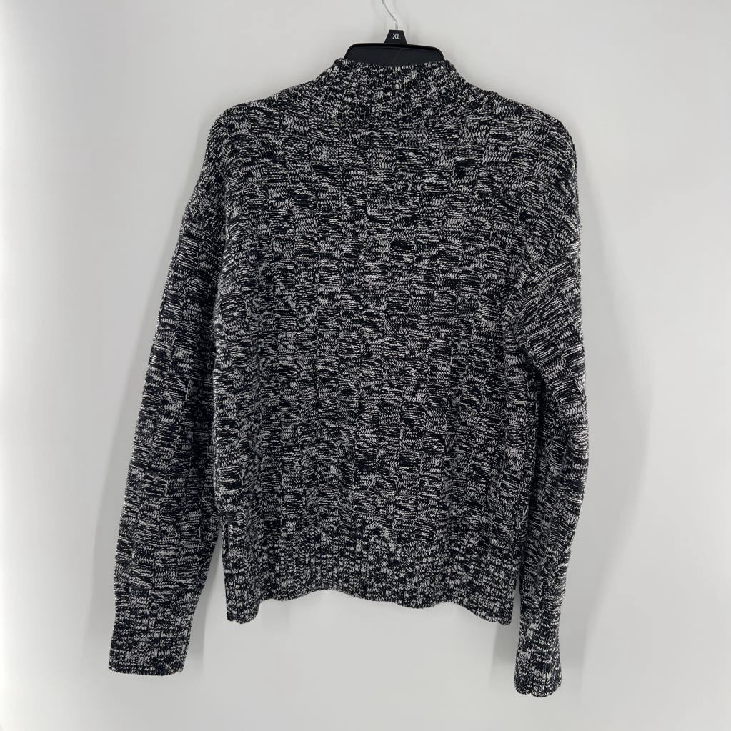 M marled mock neck sweater