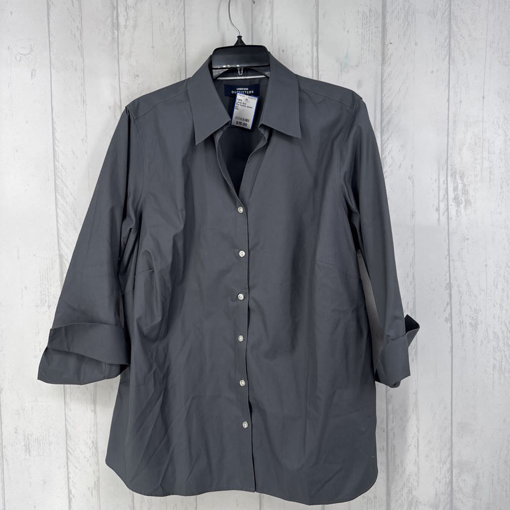 18w button down 3/4 slv top