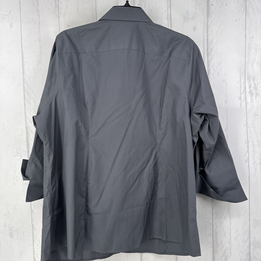 18w button down 3/4 slv top