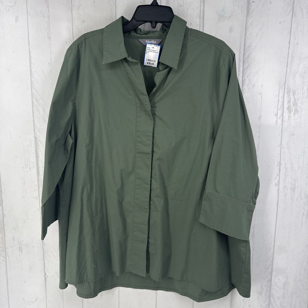 XL button down l/s top