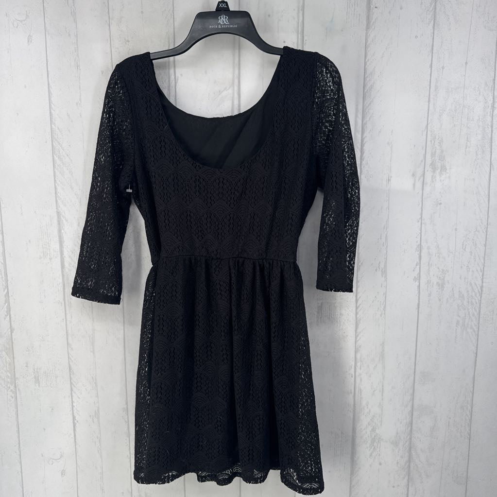 L lace 3/4 slv dress