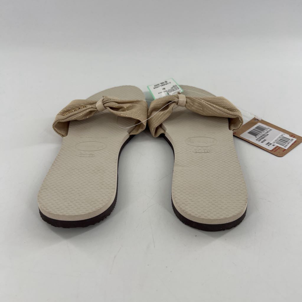 7/8 bow-shaped thong sandals