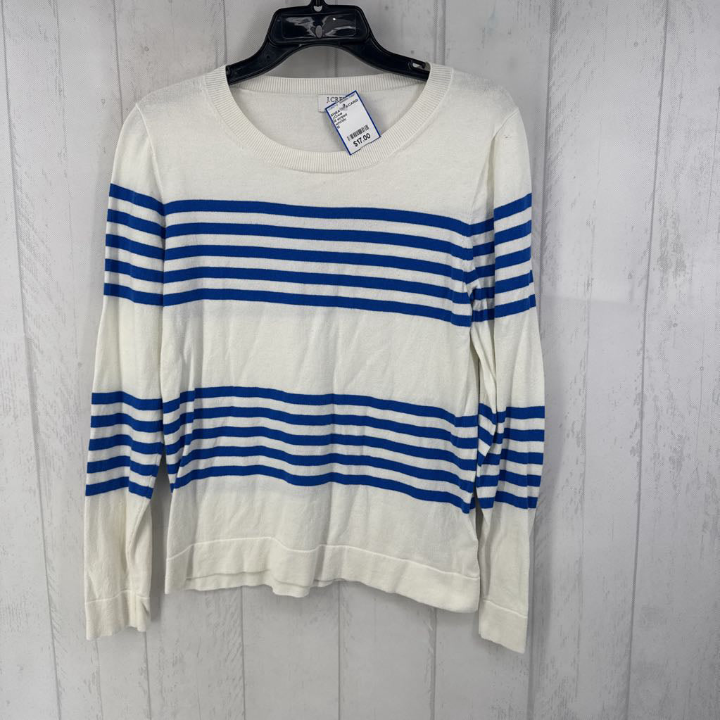 M striped crewneck sweater
