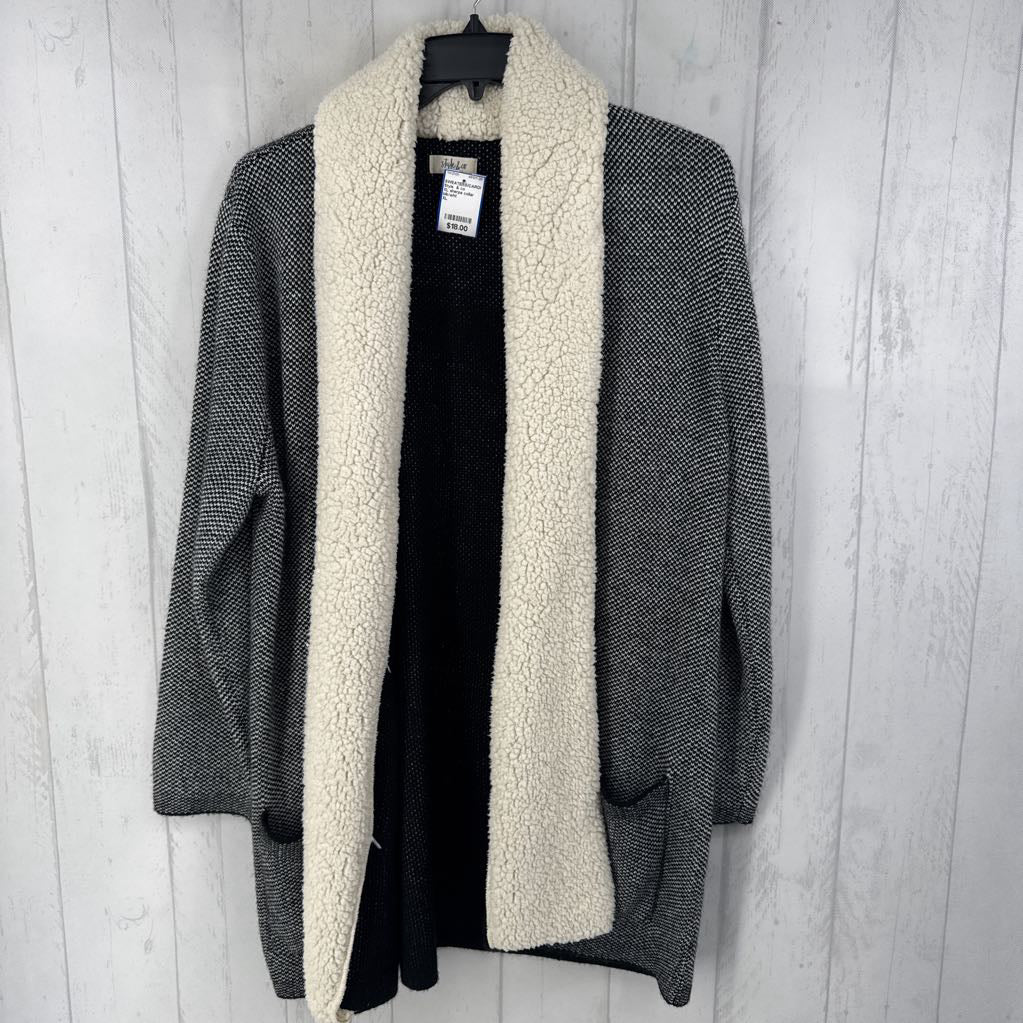 XL sherpa collar long sweater