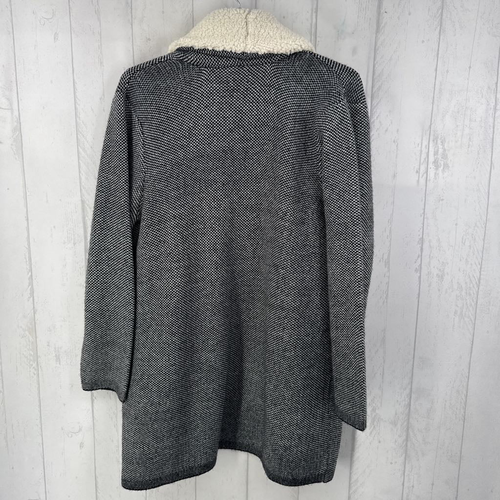XL sherpa collar long sweater