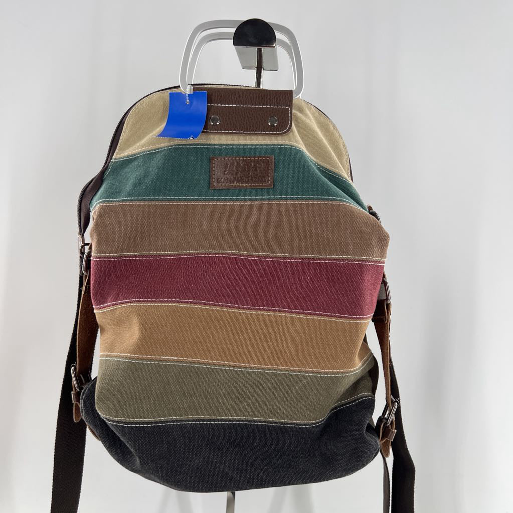 canvas striped convertible bag