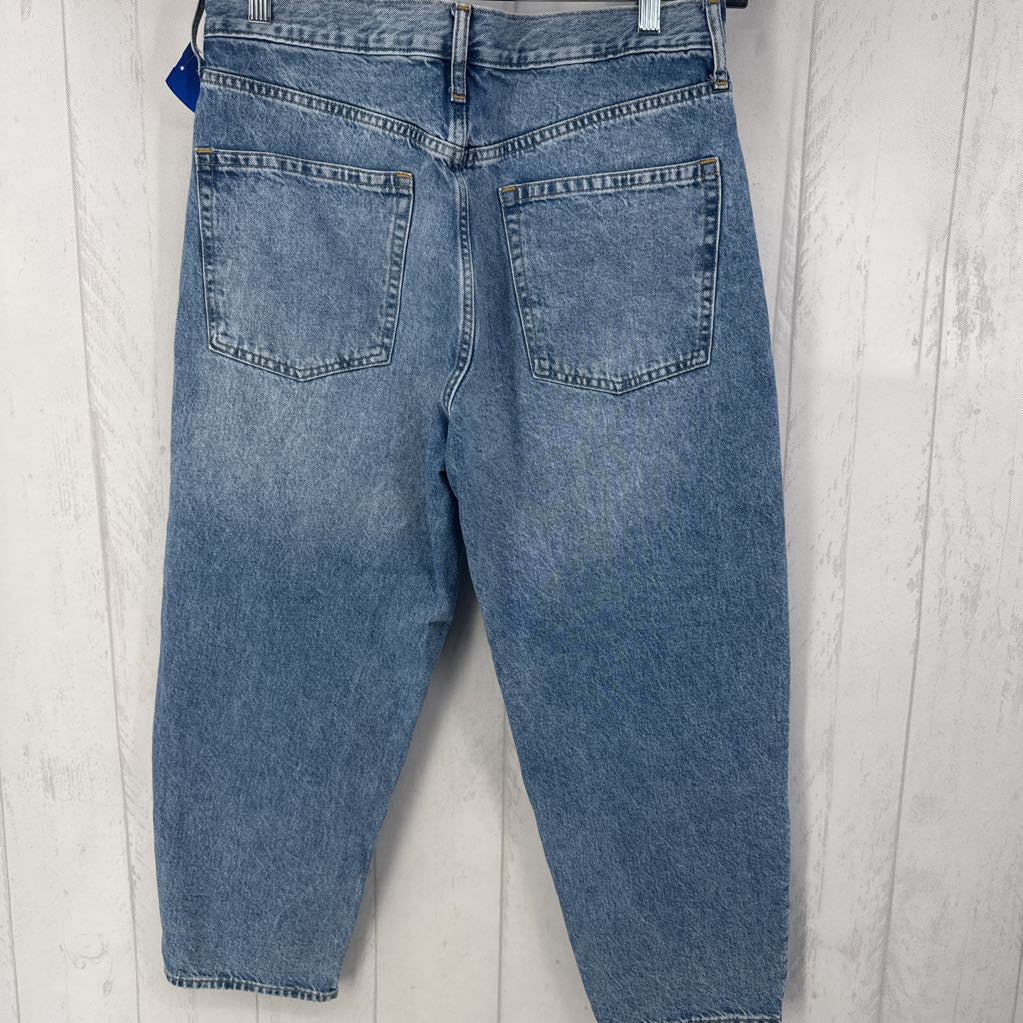 12 hi rise barrel jean