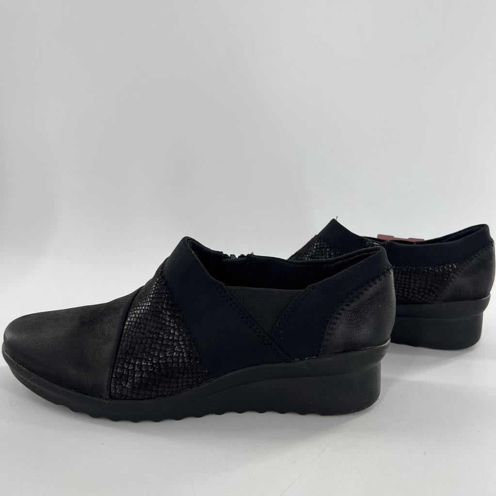6.5 mixed media wedge heel shoe