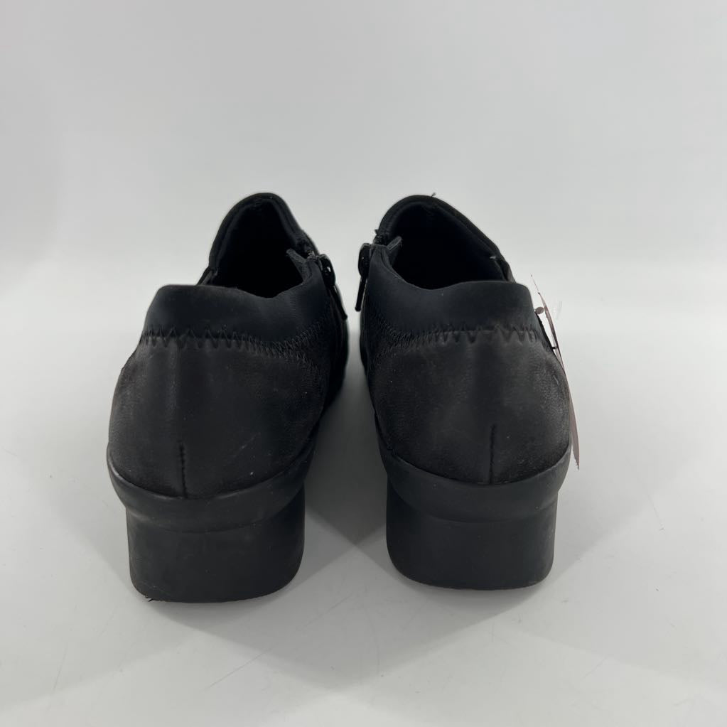 6.5 mixed media wedge heel shoe