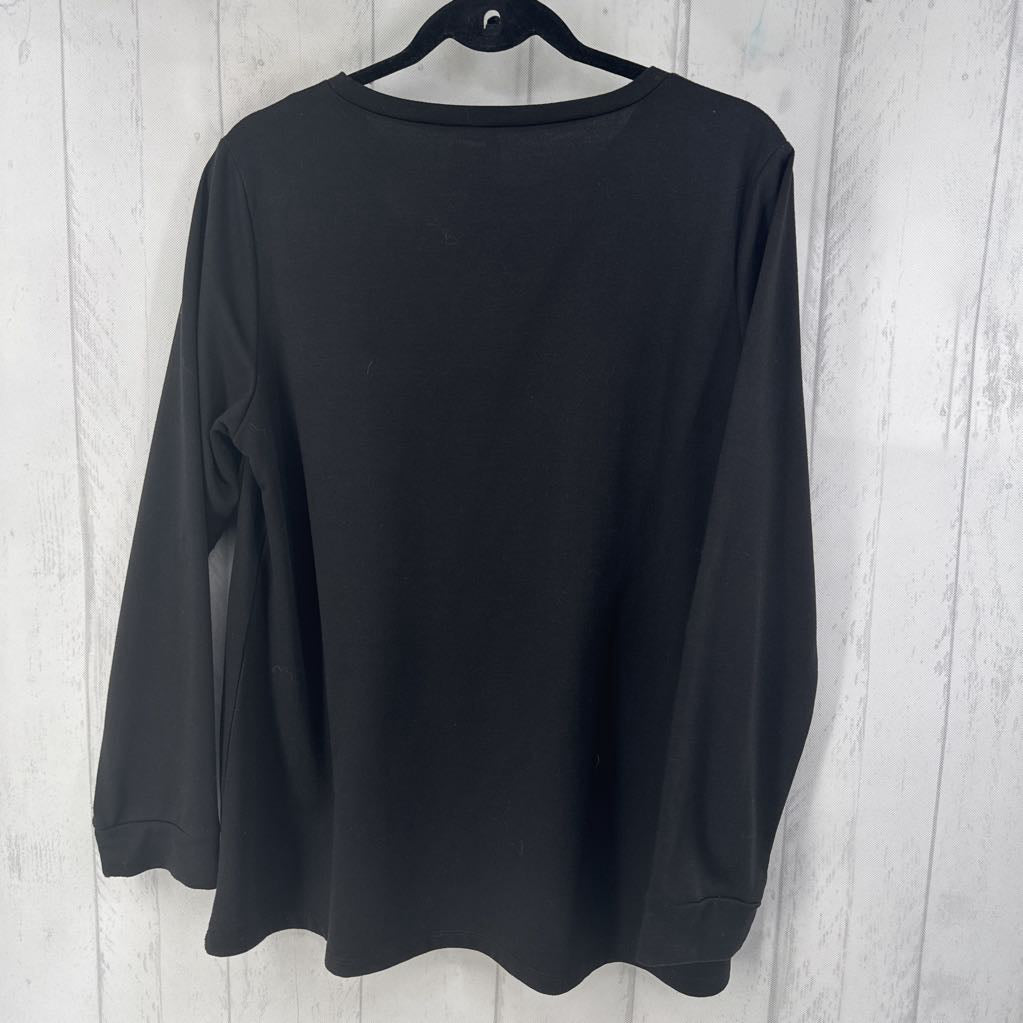 L pearl embelished l/s top
