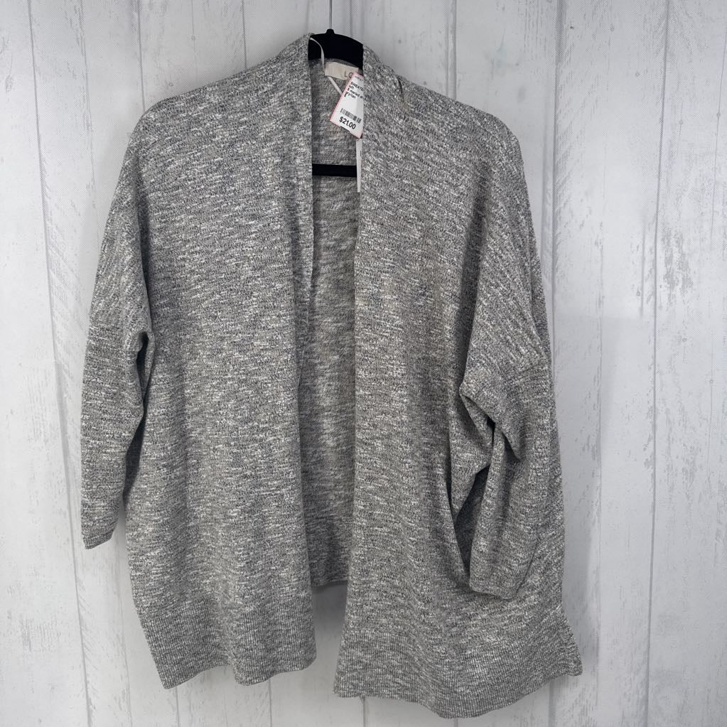 S marled drop shoulder cardi