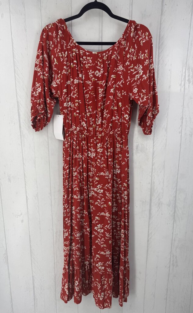 M flo print tie front s/s dress