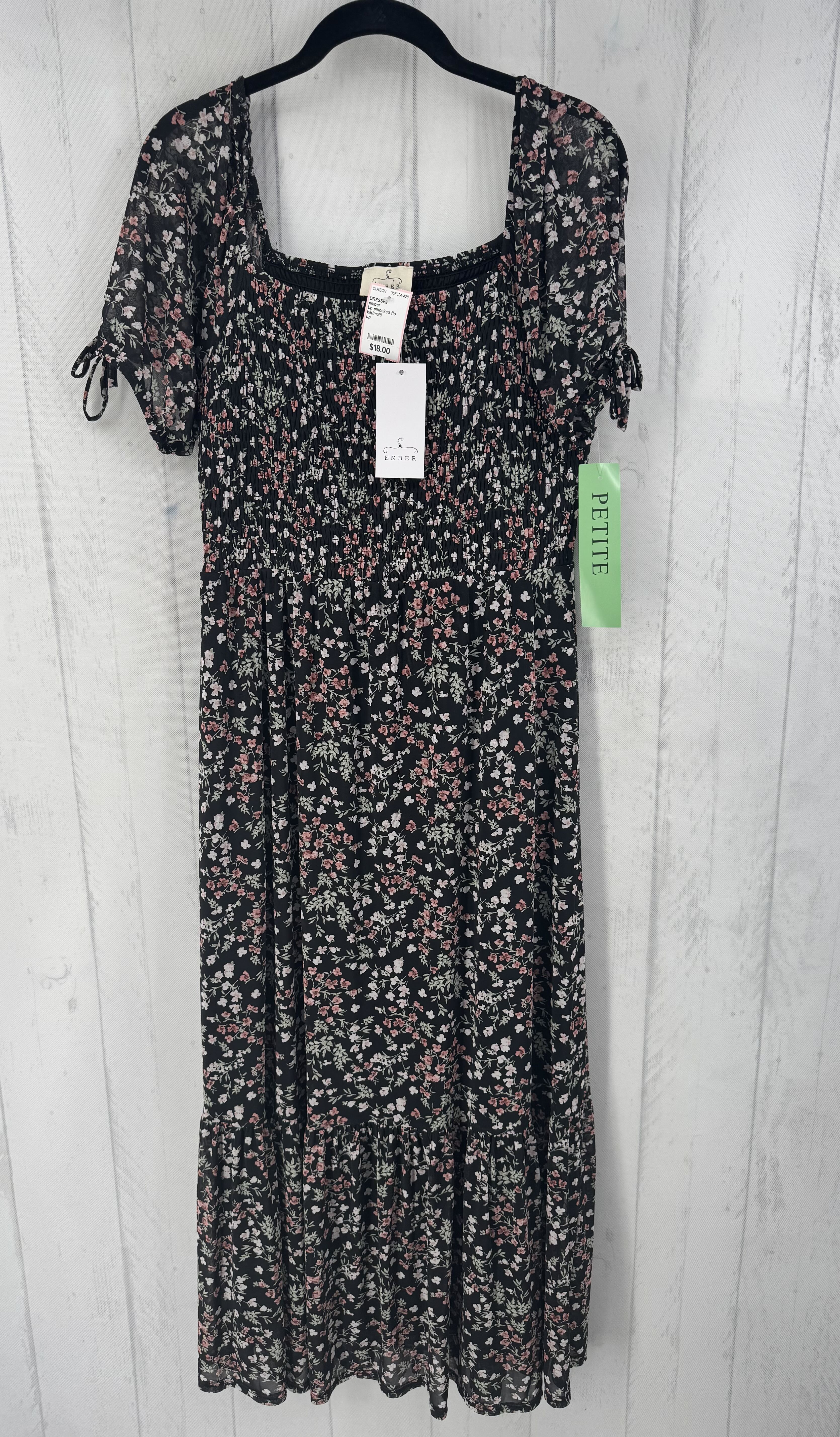 Lp smocked flo print s/s dress