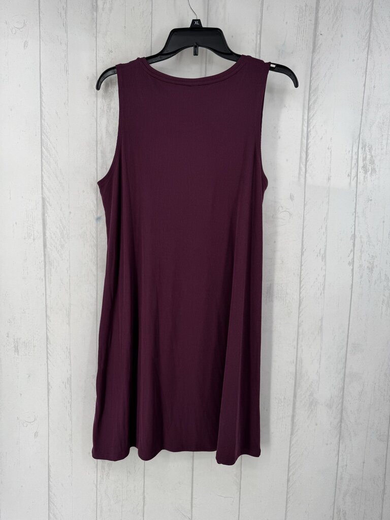 L ribbed slvls dress