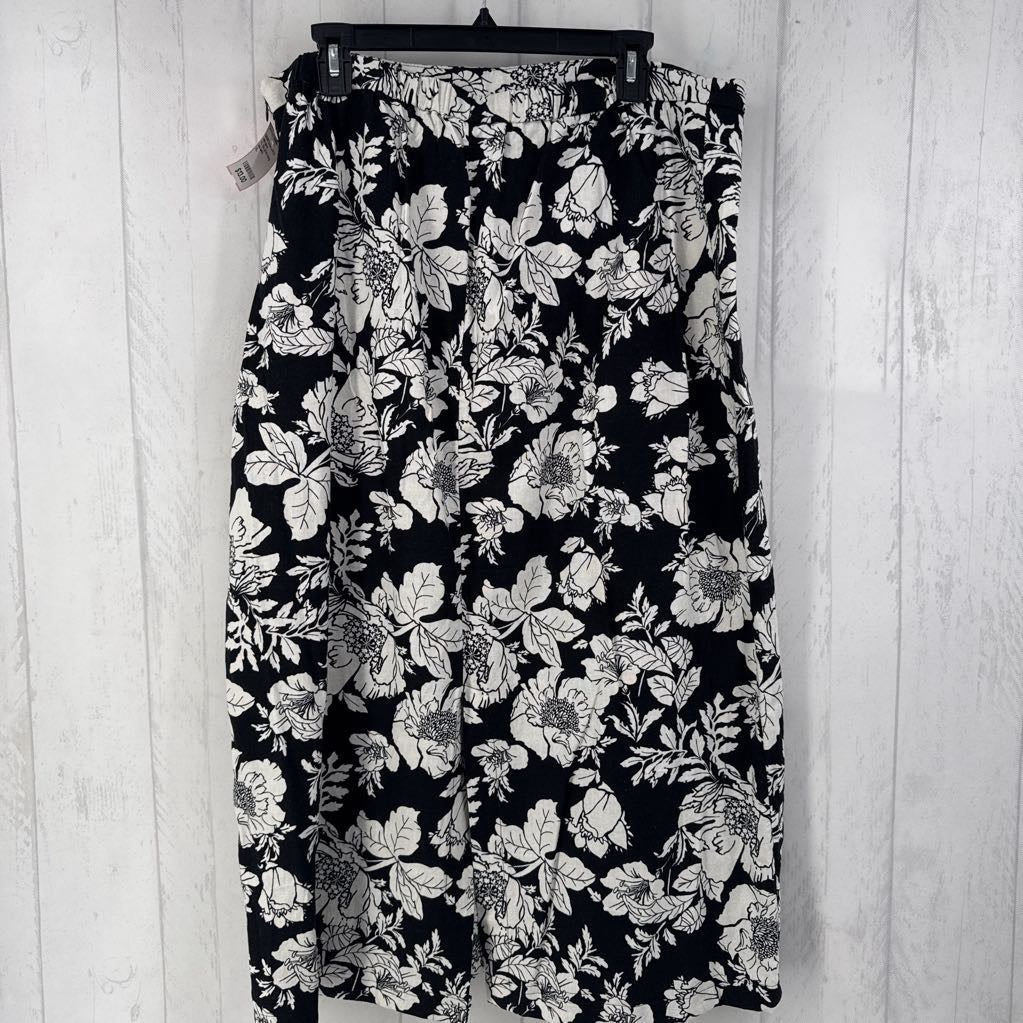 XL flo print long skirt