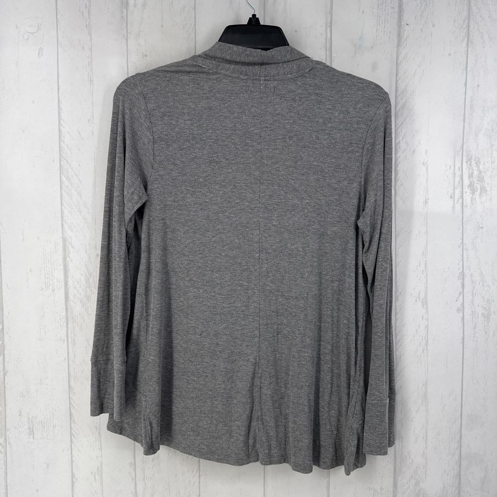 M ribbed draped front cardi