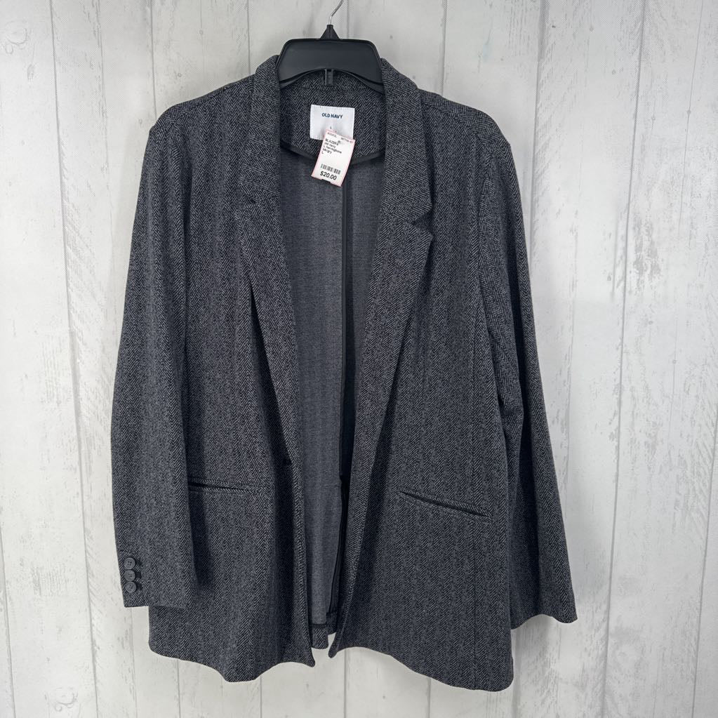 L herringbone blazer