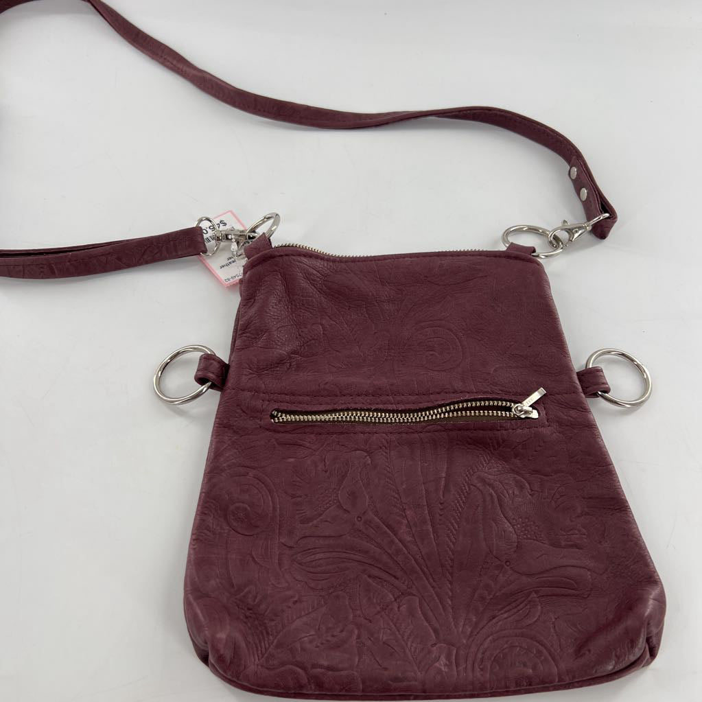tooled leather crossbody