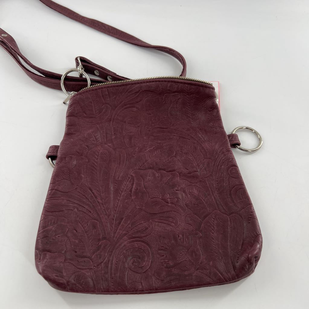 tooled leather crossbody