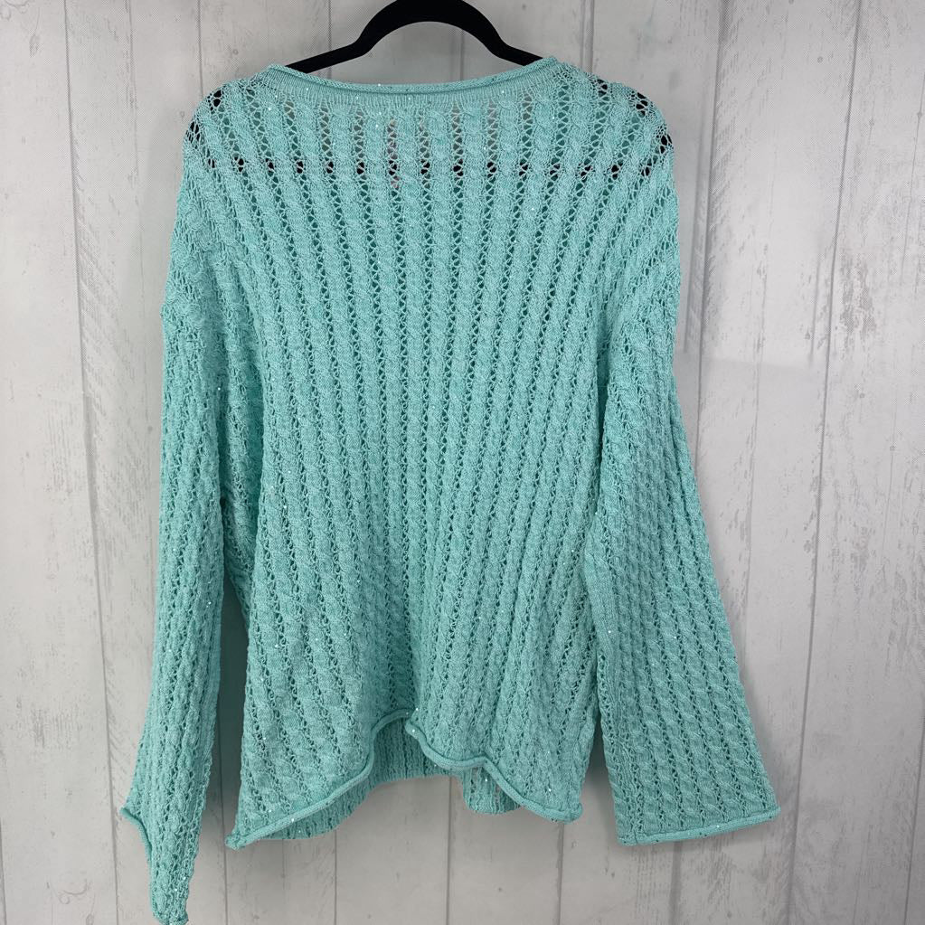 M sequin crochet sweater