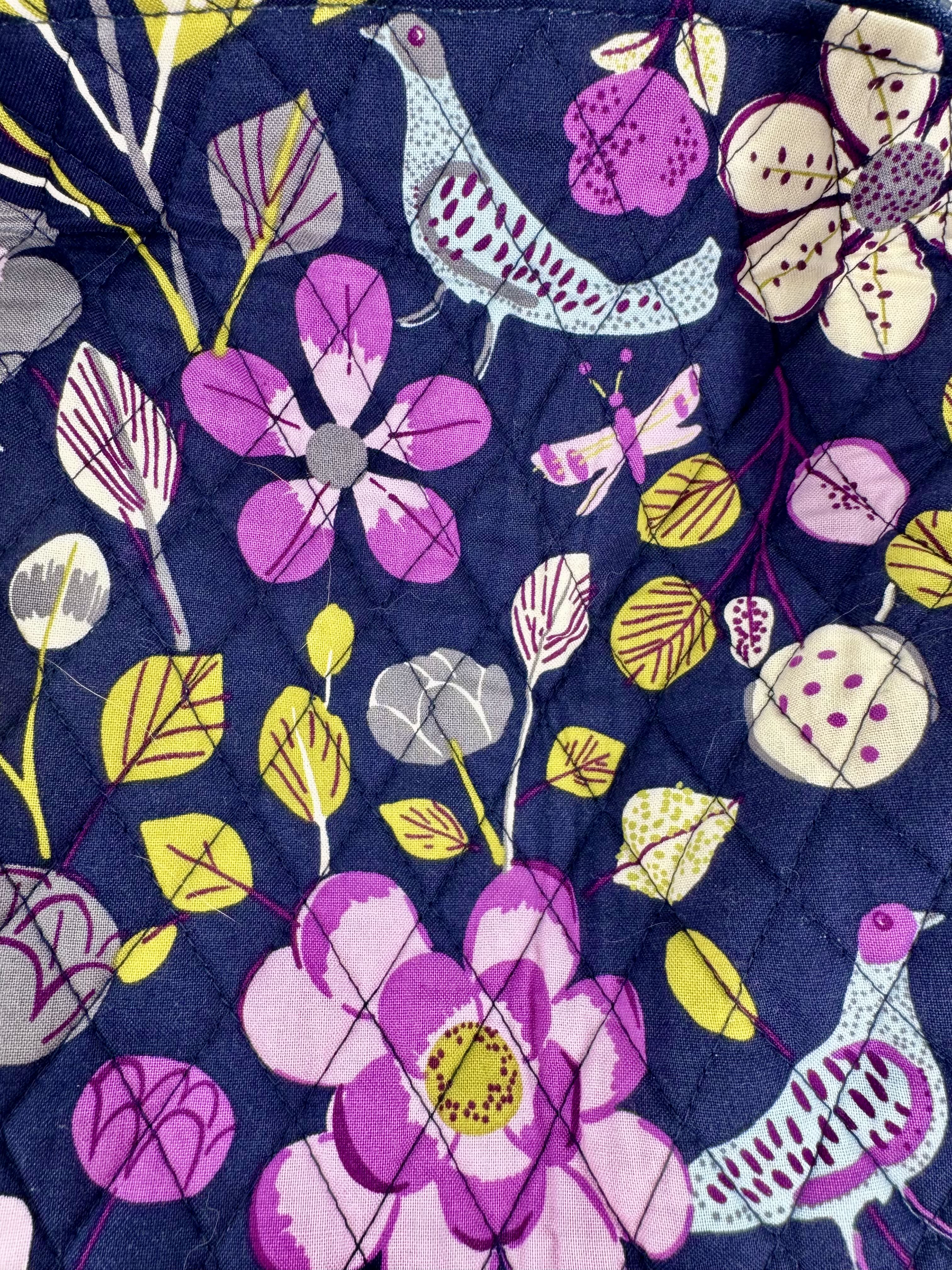 quilted flo print overnight bag