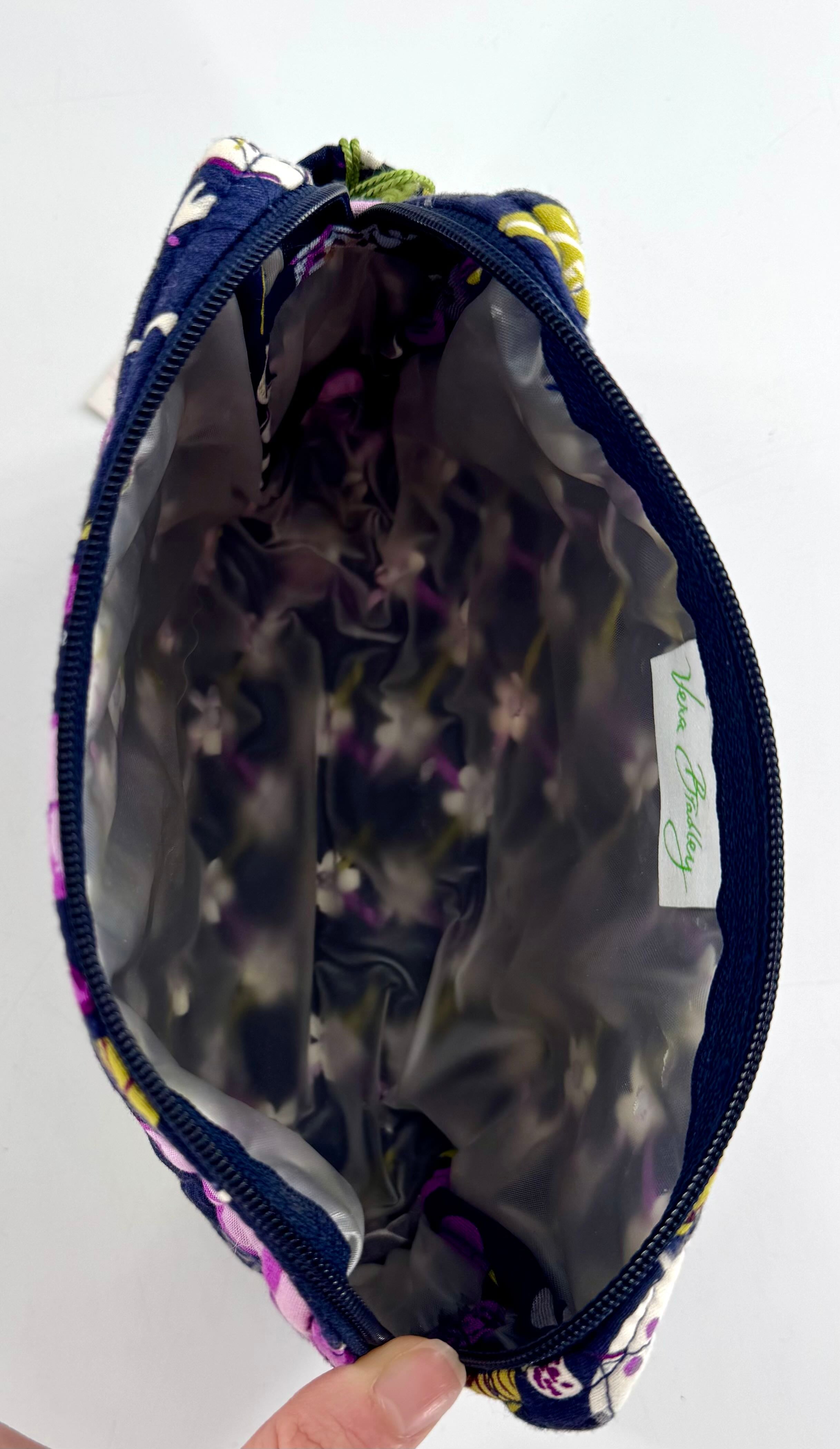 R25 quilted flo print cosmetic bag