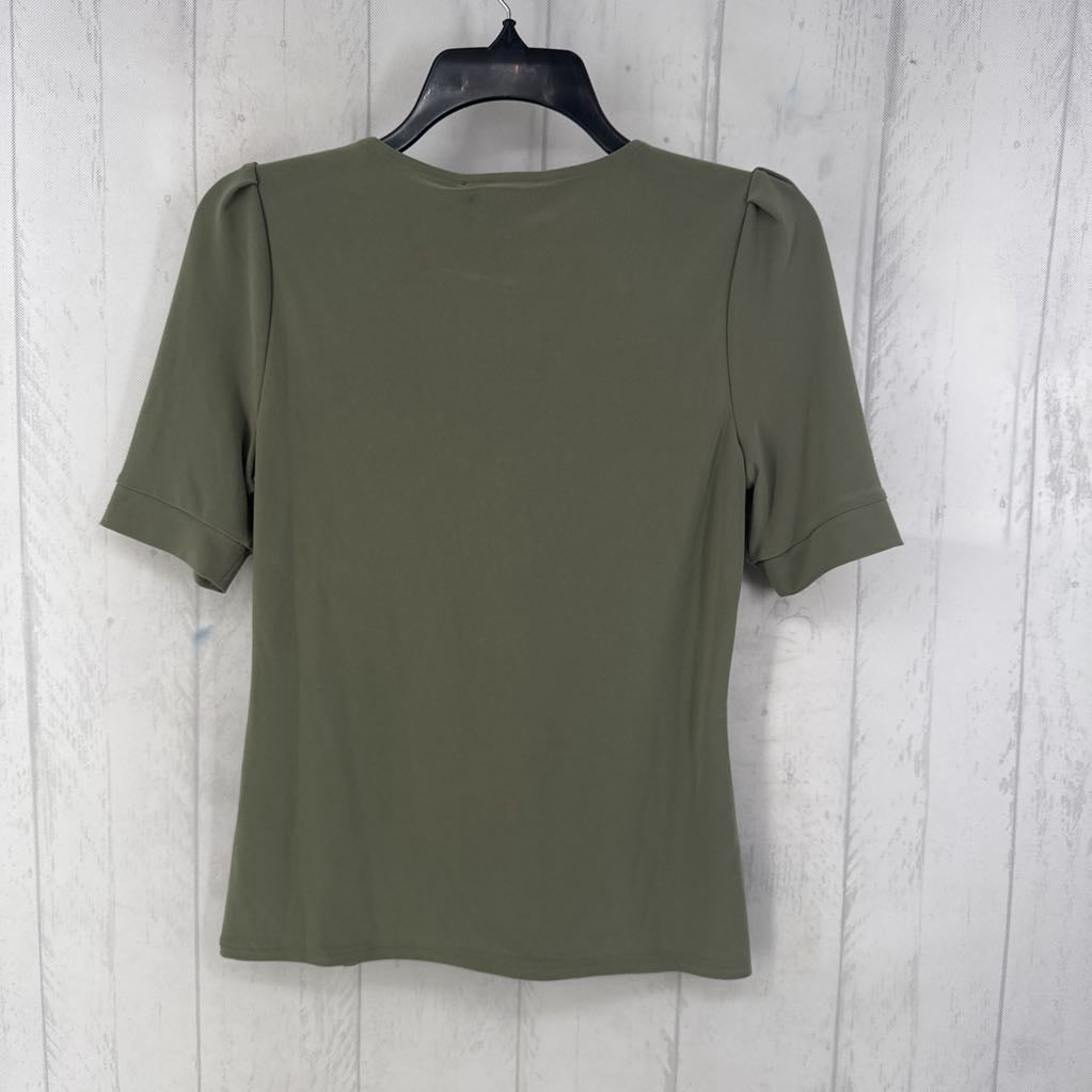 R49 XXS v-neck puff slv top
