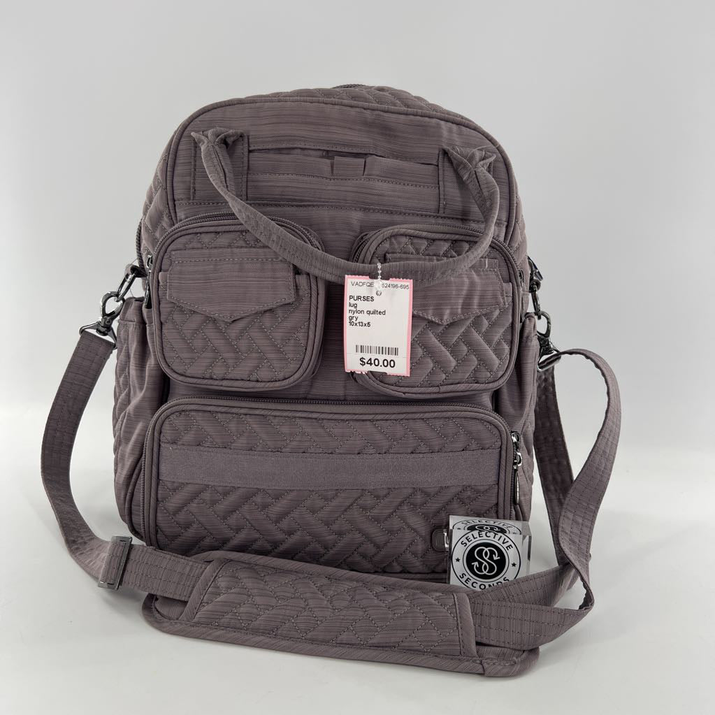 nylon quilted tote/crossbody