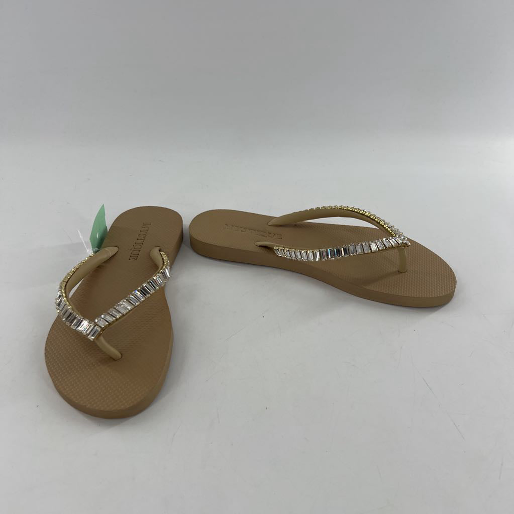 7/8 embellished flip flops