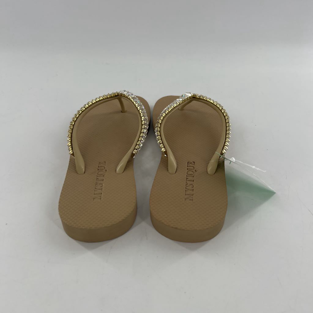 7/8 embellished flip flops