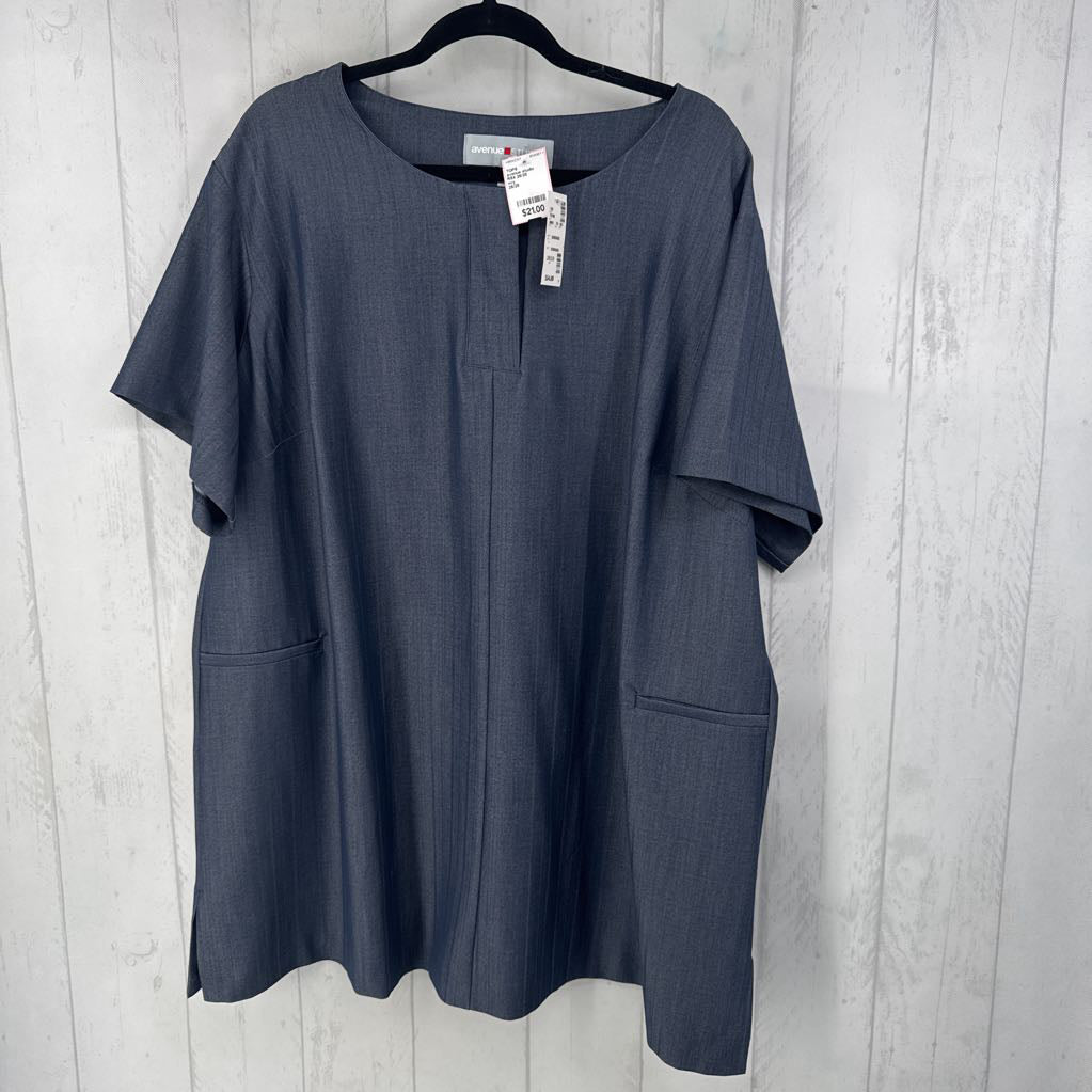 R54 26/28 chambray s/s tunic
