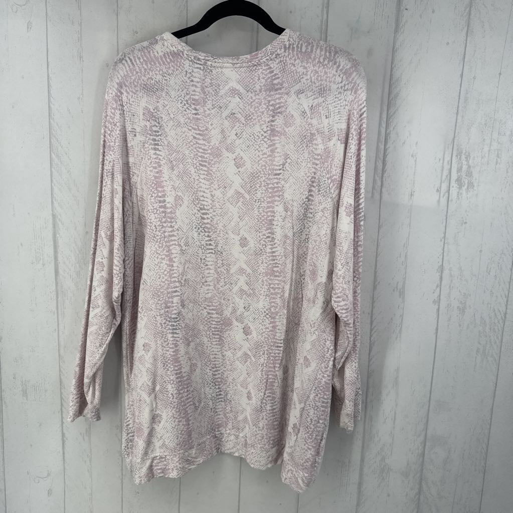 1X animal print l/s top