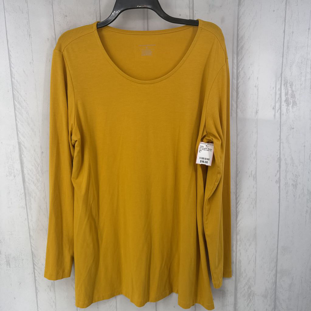 XL scoop neck l/s top