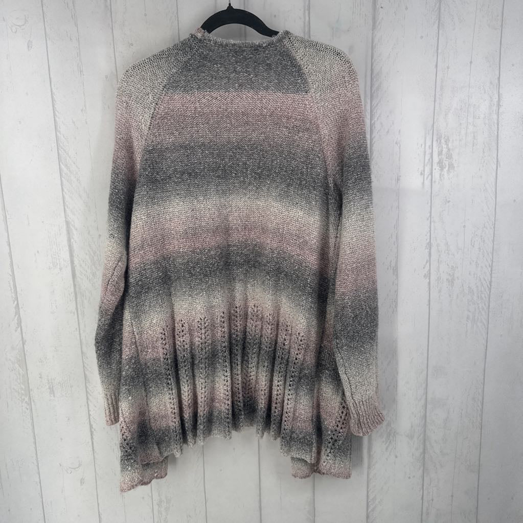 XL ombre open front cardi