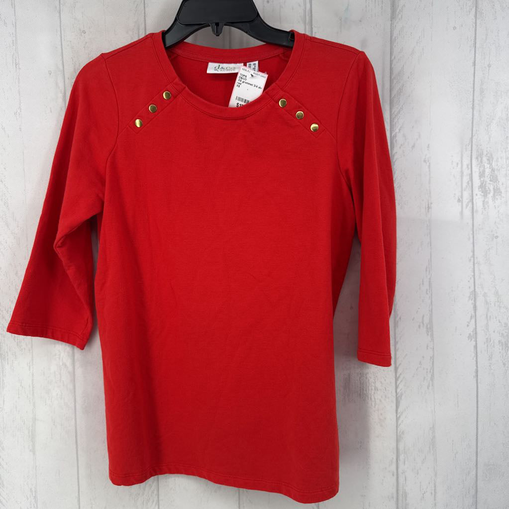 XS grommet 3/4 slv top