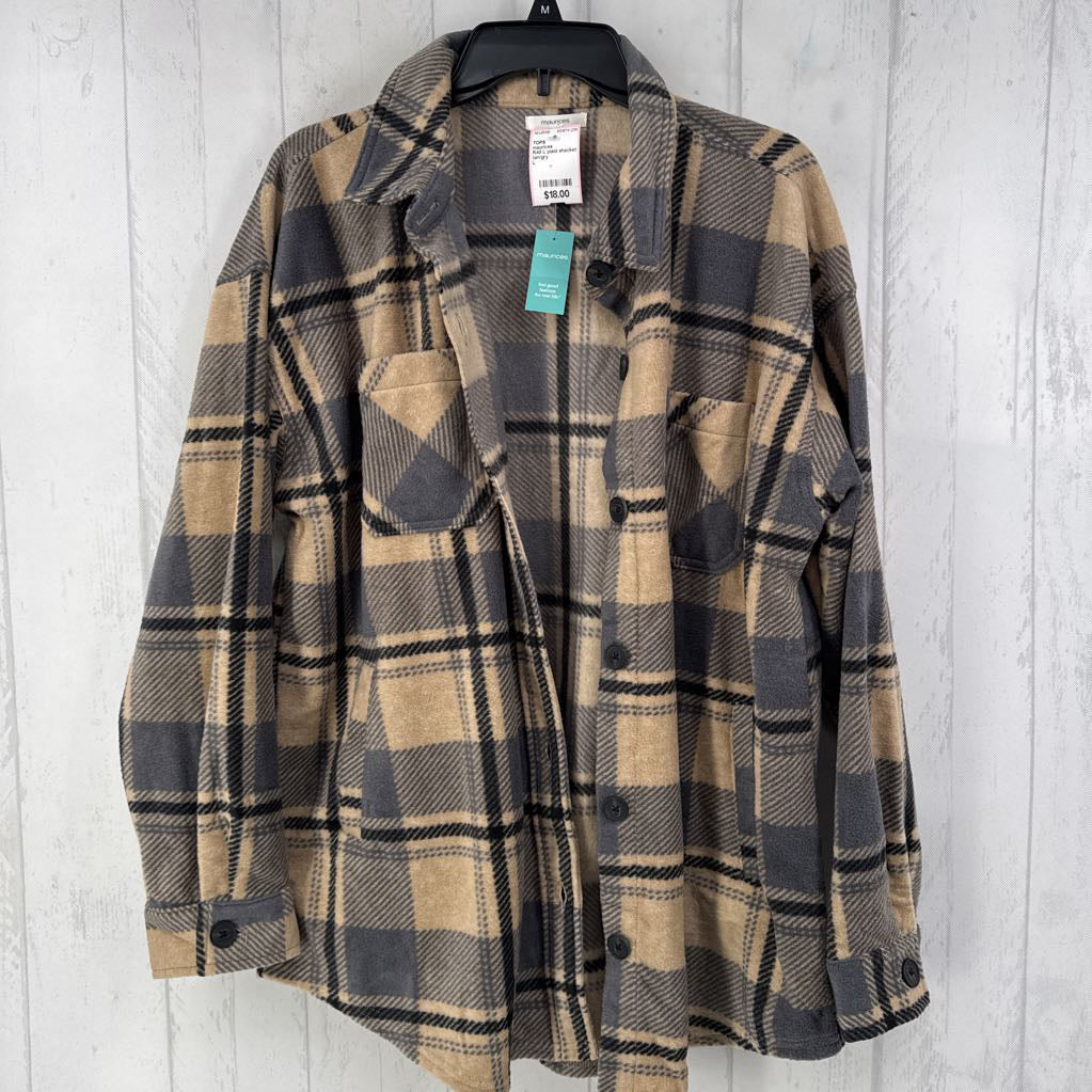 R40 L plaid shacket
