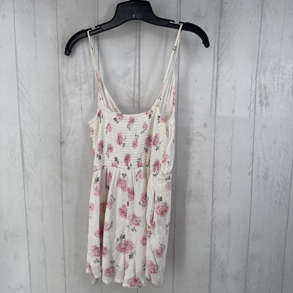 L flower print short romper