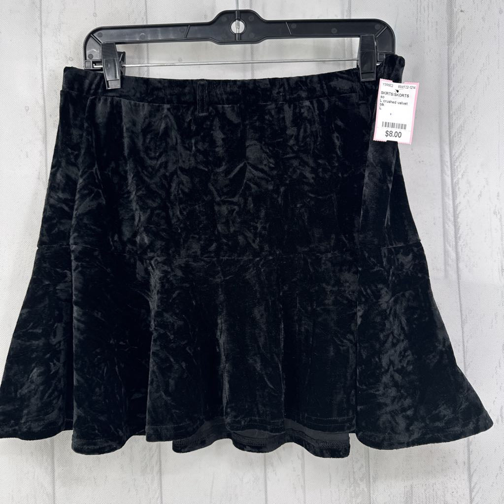 L crushed velvet skirt