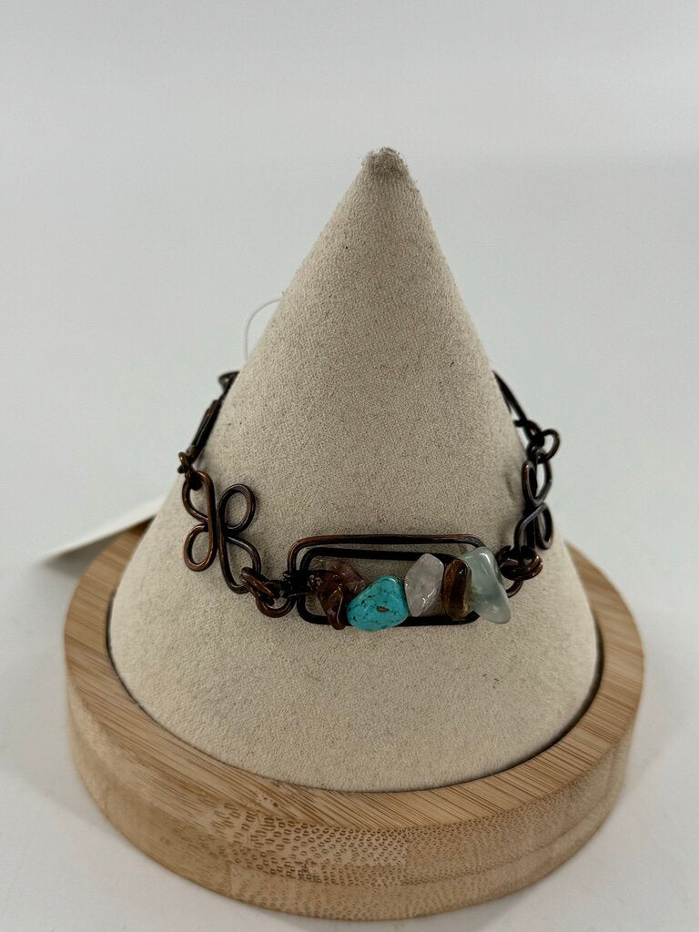 beaded wire bracelet